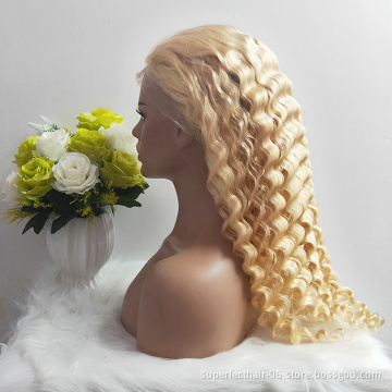 Blonde  613 Lace Frontal Wigs Pre Plucked Hairline With Baby Hair Brazilian Virgin Human Hair Wigs
